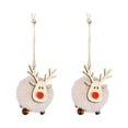 thumbnail image 1 of Dengmore 2pcs Christmas Decoration Felt Deer Pendant Christmas Tree Hanging Ornament Christmas Gift Party Holiday Decor, 1 of 5