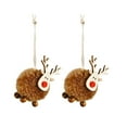 thumbnail image 1 of Dengmore 2pcs Christmas Decoration Felt Deer Pendant Christmas Tree Hanging Ornament Christmas Gift Party Holiday Decor, 1 of 5