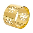 thumbnail image 1 of Dengmore 2pcs Christmas Metal Napkin Ring Snowflake Shape Napkin Buckle Table Dinning Decoration Christmas New Year Party Banquet Supply, 1 of 5