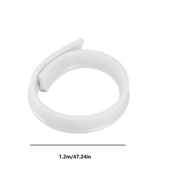 Dengmore 3.93 ft Caulk Strip Tape PE Self-Adhesive Decorative Sealing Tape, Used for Kitchen Sink Toilet Bathroom Bathtub Floor Wall Edge Protector, White