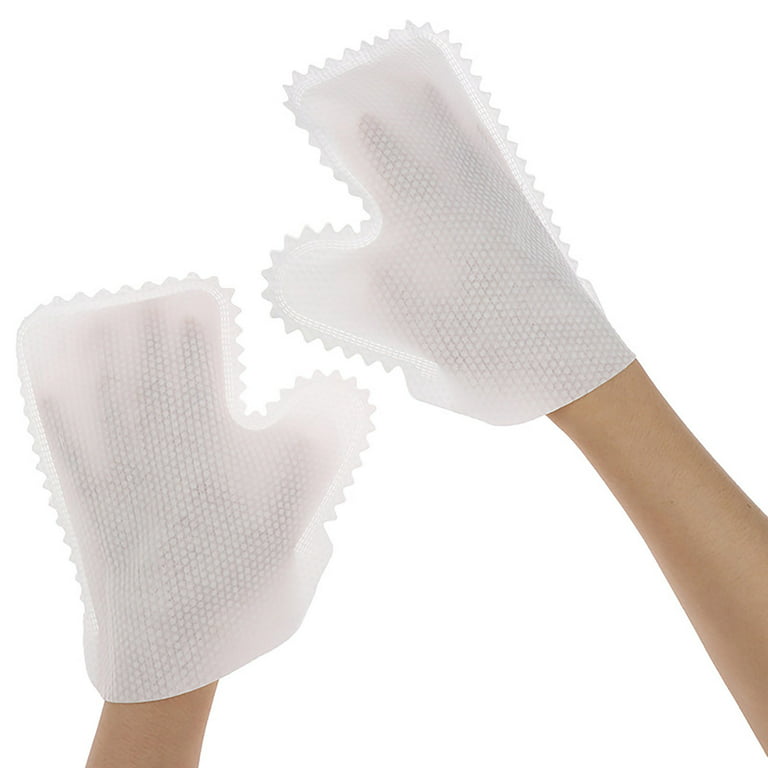 Dengmore 30 Pieces Dust Removal Gloves Disposable Wipes Fish Scale  Household Cleaning Mitt Non Woven Fabric Dusting Washable Duster Glove Wet  and Dry Kitchen for Home Supplies, White 