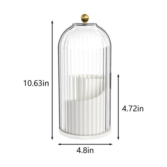 Dengmore 360°Rotating Makeup Brush Holder Large Capacity Organizer Storage Box for Vanity Desktop Bathroom Countertop Makeup Brush Holder