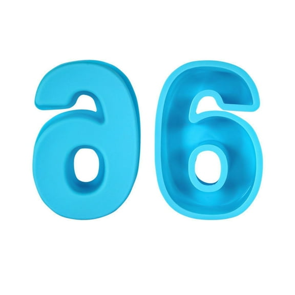 Dengmore 3D Large Silicone Number Cake Moulds 4 inch Birthday and Wedding Anniversary Day Silicone Baking Pans, Rec Novelty Cake Tins Oblong Cake Board