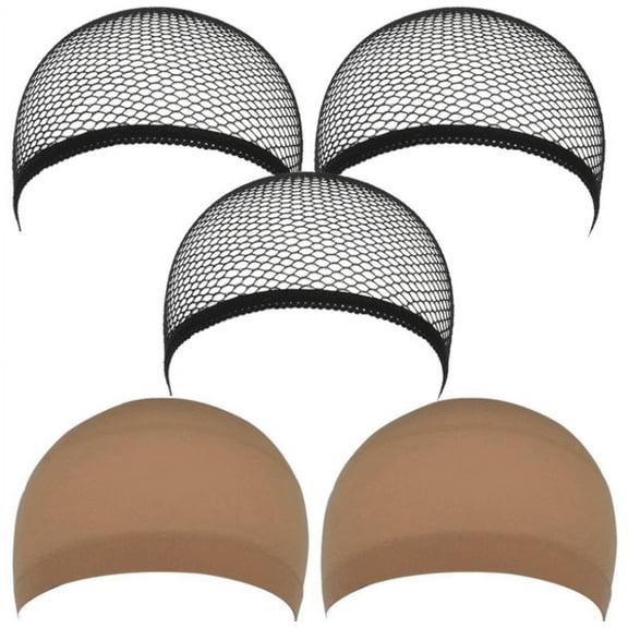 Dengmore 5 Pack Wig Caps Hair Mesh Wig Cap Hair Nets Wig Stretchable Elastic Hair Net