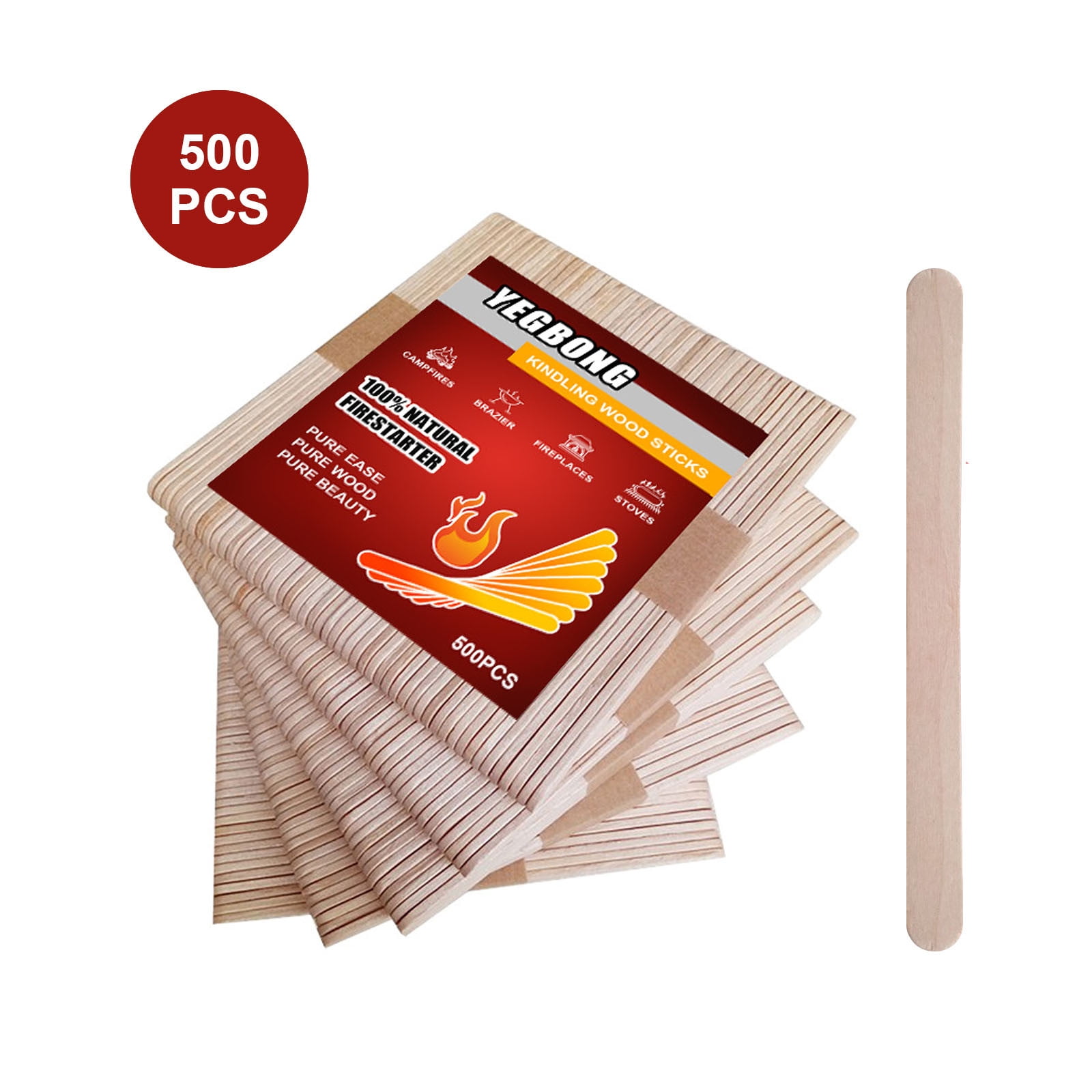 Dengmore 500pcs Fire Starters Sticks Fire Starter Sticks for Wood