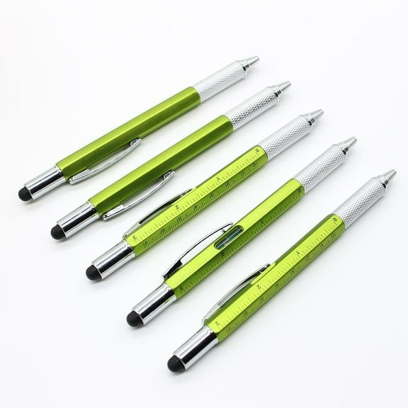 Dengmore 6 In 1 Stylus Pen Multifunction Tool Pen Touch Screen Stylus Ruler Spirit Level Flat-head and Phillips Screwdriver All-in-One Tech-Tool Pen Universal Stylus for Touch Screens