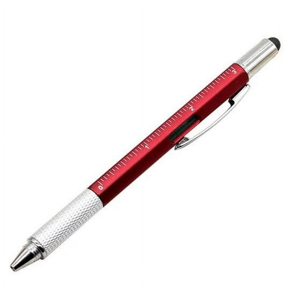 Dengmore 6 In 1 Stylus Pen Multifunction Tool Pen Touch Screen Stylus Ruler Spirit Level Flat-head and Phillips Screwdriver All-in-One Tech-Tool Pen Universal Stylus for Touch Screens