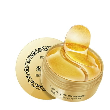 Dengmore 60Pcs 24K Gold Eye Mask for Puffy Eyes And Dark Circles Hyaluronic Acid & Collagen Eye Patches Removing Eye Bags Reduce Fine Lines & Wrinkles Lifting And Firming Eye Masks