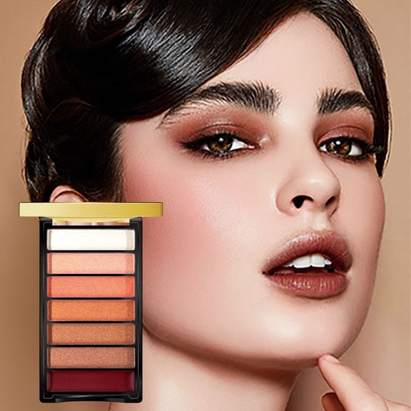 Dengmore 7 Color Eyeshadow Palette, Pearl and Matte Eye Makeup Tray, Highly Pigmented Blendable Formula for Day and Night Looks, 10g Compact