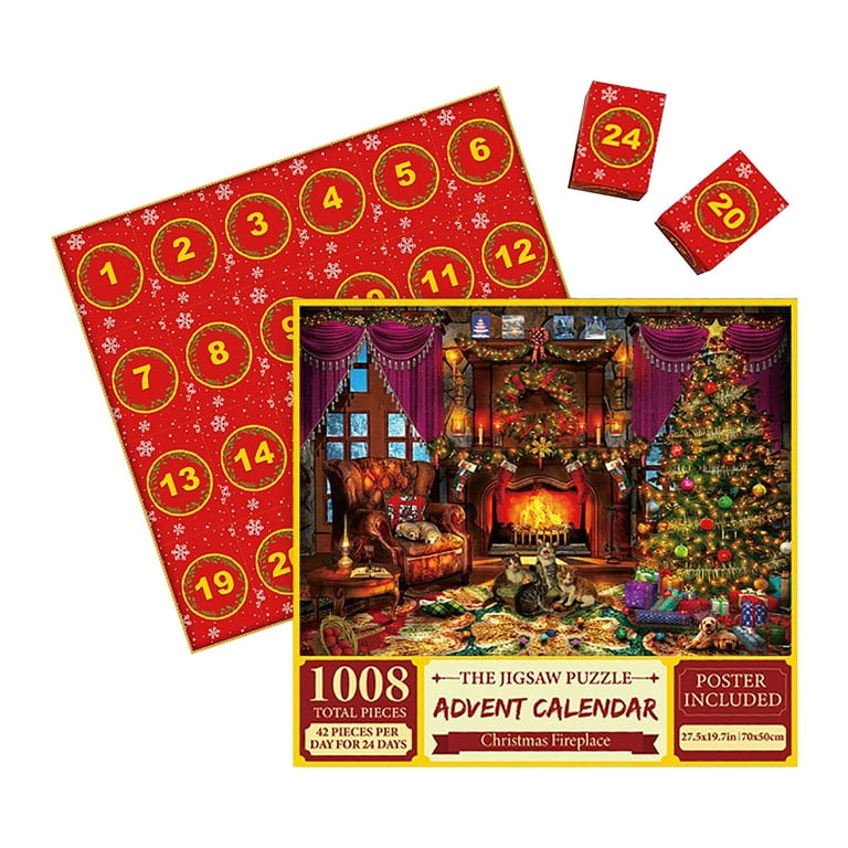Dengmore Advent Calendar 2023 Christmas Jigsaw Puzzle 1008 Pieces for Kids  and Adults, 24 Days Christmas Countdown Puzzle Toy Game, Holiday Gift, Home  Wall Fireplace Decoration - Walmart.com