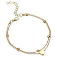 thumbnail image 1 of Dengmore Anklets Stainless Steel Anklets Love Heart Charm Ankle Bracelet, 1 of 7