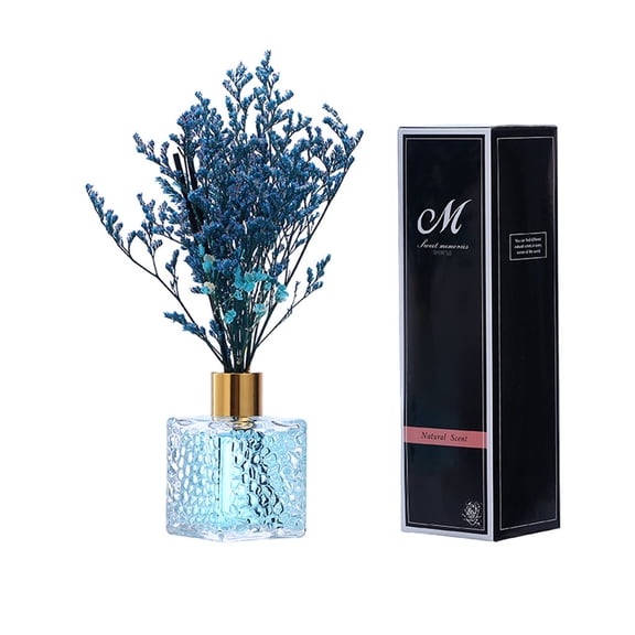 Dengmore Aromatherapy Diffuser Set Essential Oils Diffuser with Glass Bottles Eternal Florals 2pcs Fiber Sticks and Scented Oil 80ML Essential Oils Crafts Decor