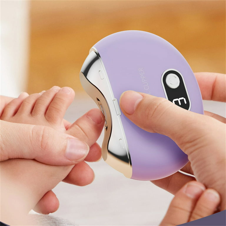 Electric Automatic Nail Clippers With Light Trimmer Nail Cutter