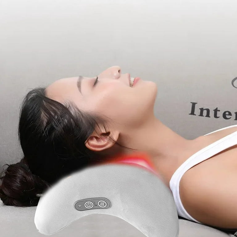 Dengmore Back Neck Massager with Heat Massager Pillow Tissue Vibrating Massage Pillo W with Heating for Home, Office, Chair, Car, Athletes and Muscle