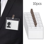 Baofu Card Protector Immunization Record Cards Holder Clear Plastic Sleeve With Clip for Office