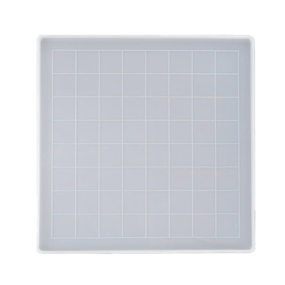 Dengmore Chess Board Resin Mold Game Board Silicone Epoxy Resin Casting Mold for DIY Crafts for Home Decor