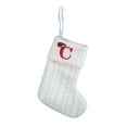 thumbnail image 1 of Dengmore Christmas Decorative Knit Socks Wool Stockings Embroidered Alphabet Children's Candy Gift Bag White Christmas Socks Gift Bags Christmas Tree Hanging Ornament, 1 of 4