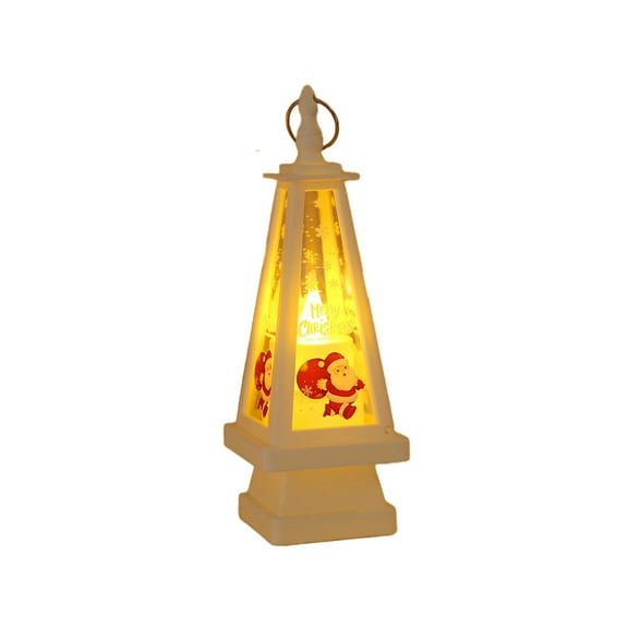 Dengmore Christmas Decorative Lanterns Snowman Santa Snow Globe with Flickering LED Light Hanging Lanterns Battery Operated Xmas Tree Pendant Christmas Party Home Decorations Gifts