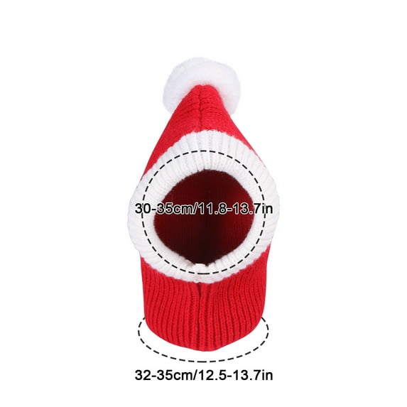 Dengmore Christmas Hat Pet Hat Dog Head Cover Warm Christmas Hat Cats Cute Crochet Neck Hat Knitted Winter Dog Hat Knit Snood Headwears Christmas Costume Party Dressup Funny Dog Christmas Hat