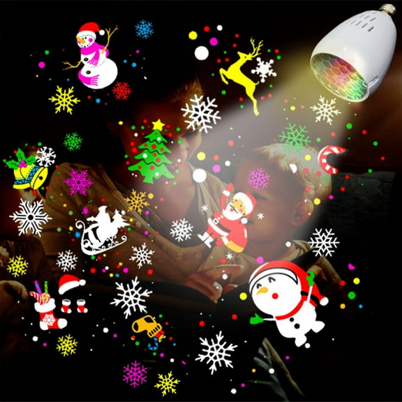 Dengmore Christmas Projector Lights Auto Rotating Led Lights Snowflake Santa Projector Light Dynamic Lights Projection Outdoor Indoor Holiday Projection Lamp Decoration Christmas Gift, Halloween