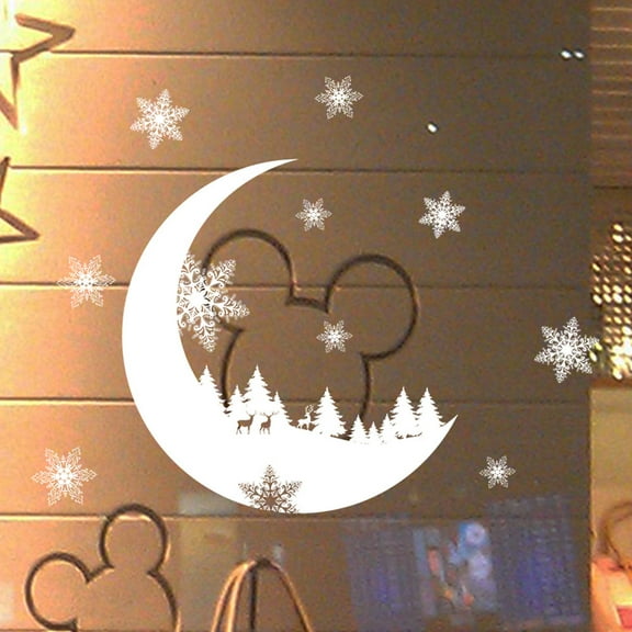 Dengmore Christmas Stickers Snow Christmas Snow Sticker Decoration Bedroom Wall Stickers Wall Window Decals, Wallpaper Peel