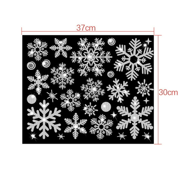 Dengmore Christmas Stickers Snowflake Wall Decal for Window Bedroom Wedding Decor Removable Door Window Sticker Nursery Kids Room Decor