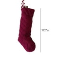 thumbnail image 1 of Dengmore Christmas Stockings 18 Inches Knitted Christmas Stockings Fireplace Hanging Gift Bags Monogram Xmas Stockings for Kids Family Holiday Party Decoration, 1 of 6