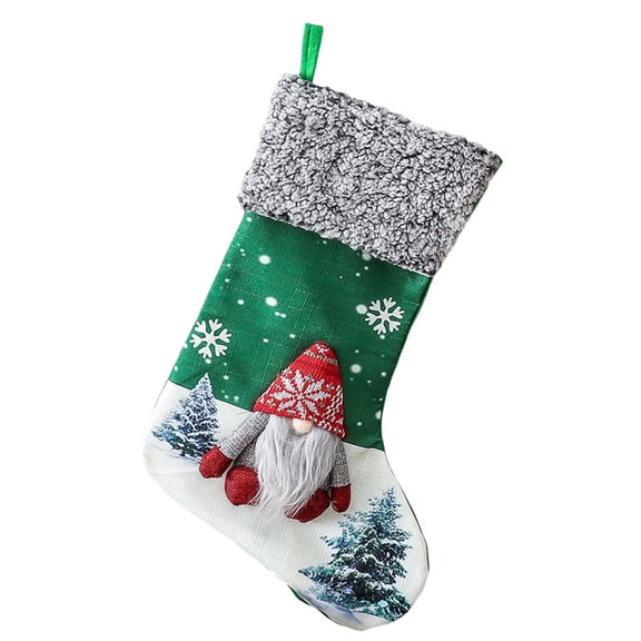 Dengmore Christmas Stockings for Presents Christmas Decorative Supplies Faceless Doll Socks Gift Bag Christmas Tree Old Man Pendant Gift Bag
