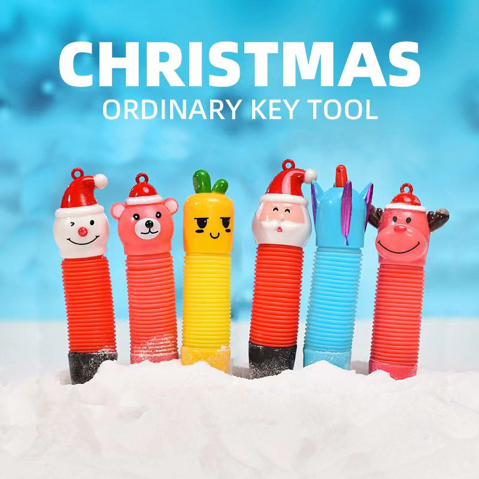 Dengmore Christmas Suction Cup Lights Cute Tube Toys Christmas Tree