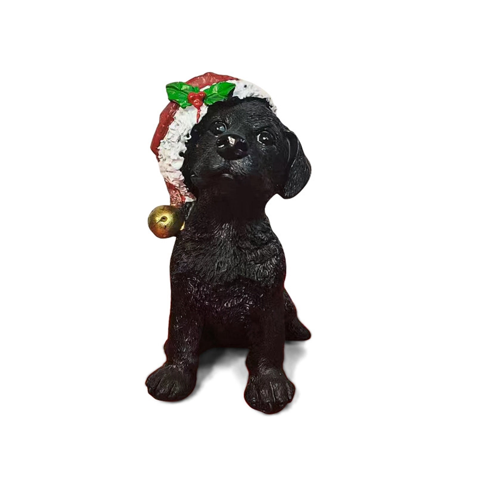 FFENYAN Christmas Tabletop Decoration Black Dog Resin Home Decoration