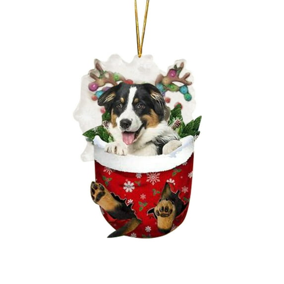 Dengmore Christmas Tree Ornaments Cute Puppy Stockings Hanging Decoration Funny Christmas Stockings for Dog Lover Gifts Home Christmas Holiday Party Decorations