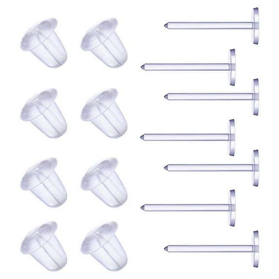 Dengmore Clear Earrings, Plastic Earring Posts, Fashion Jewelry, 25