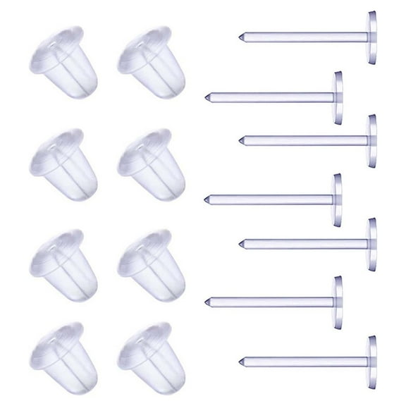 Dengmore Clear Earrings, Plastic Earring Posts, Fashion Jewelry, 25