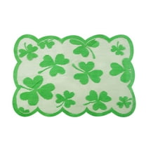 Dengmore Clearance Irish Day Shamrock Table Flag St. Patrick's Day Decorated With Placemat