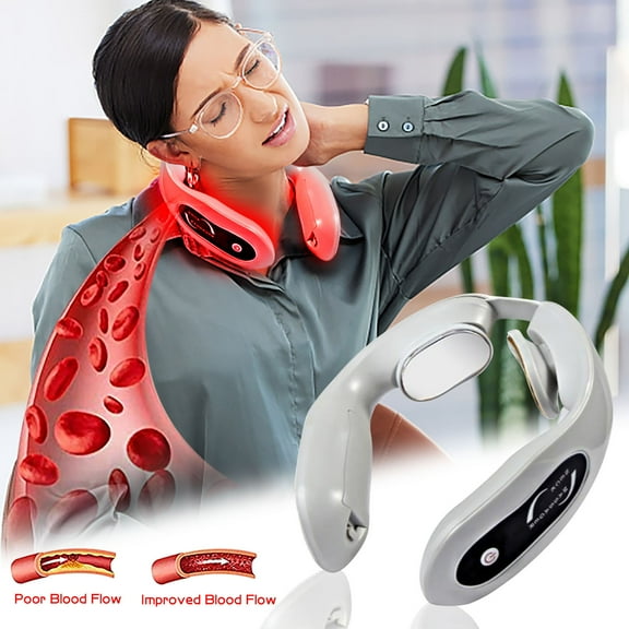 Dengmore Clearance Neck Point Massager, Neck Massager Neck Acupoints Lymphvity Massager Device 4 Modes & 12 Kinds Of Strength Intensity To Choose From