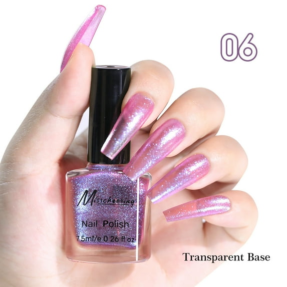 Dengmore Color Changing Nail Polish with Glitter Effect Long Lasting Chip Resistant Formula Easy Removal Vegan and Cruelty Free Safe Ingredients No Bake Odorless 7.5ml