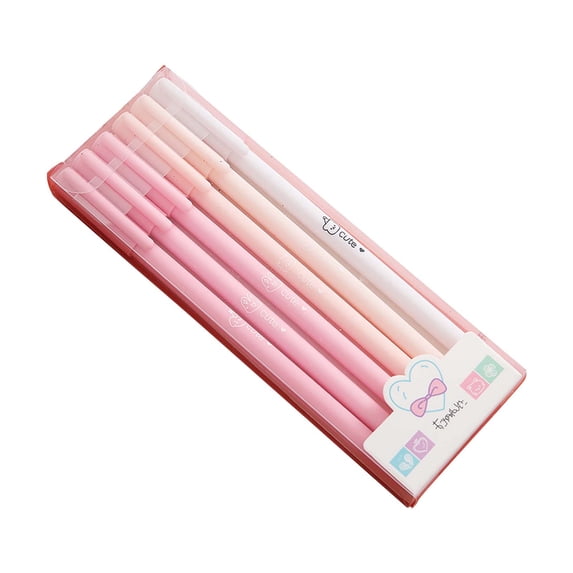 Dengmore Colored Gel Ink Pen Ballpoint Pen Color Boxed Pen Six Black Gel Pen Set A Box Of 6 Student Exam Stationery Carbon Pen Capacity 10ml