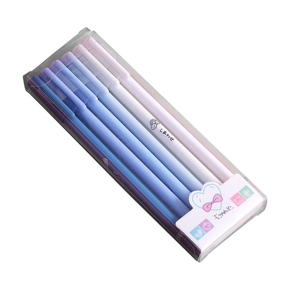 Dengmore Colored Gel Ink Pen Ballpoint Pen Color Boxed Pen Six Black Gel Pen Set A Box Of 6 Student Exam Stationery Carbon Pen Capacity 10ml