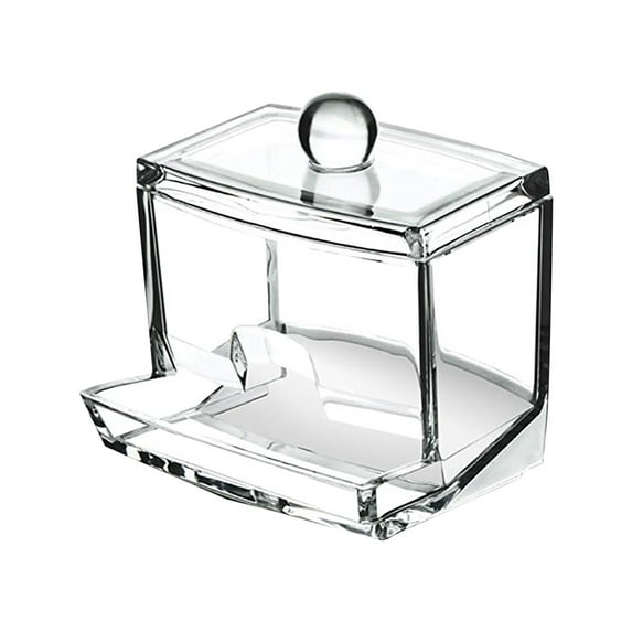 Dengmore Cotton Swab Storage Box Portable Transparent Cosmetic Cotton Pad Cosmetic Container Jewelry Storage Box