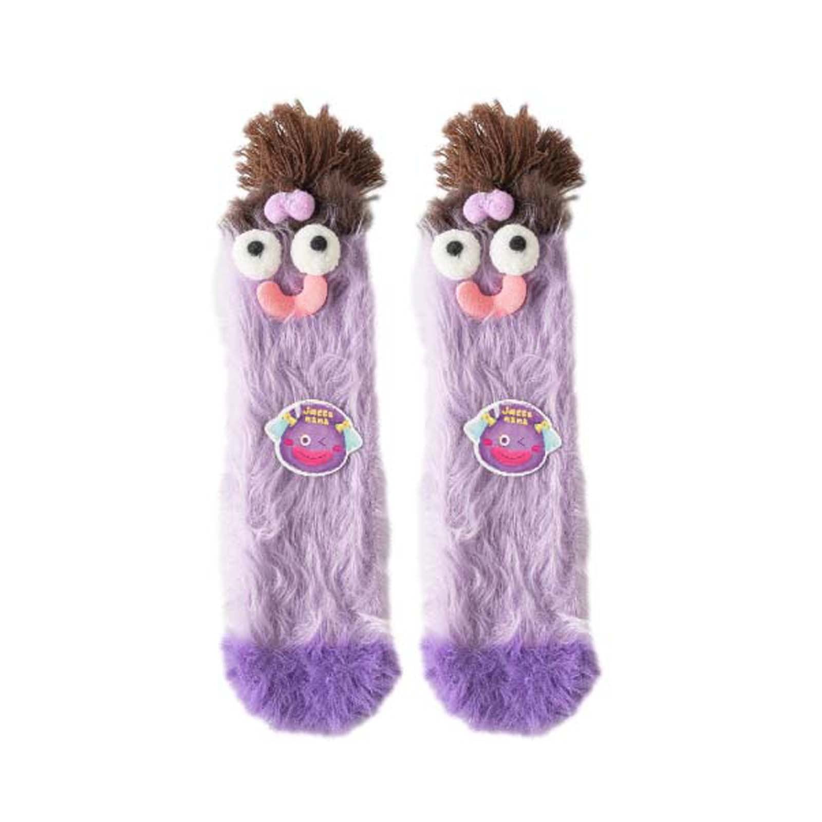 REPWEY] 2 Pairs Winerpart Socks,Coral Velvet Three-Dimensional