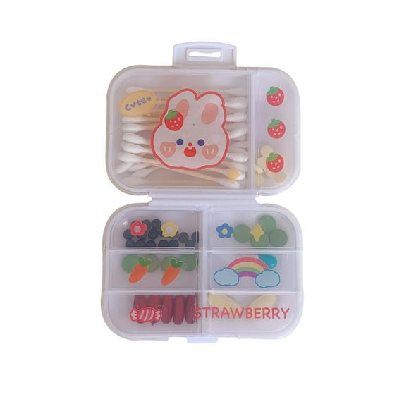 Dengmore Daily Pill Organizer Portable Pill Case Plastic Slide Cover Case Pill Box Medicine Vitamin Holder Container for Travel