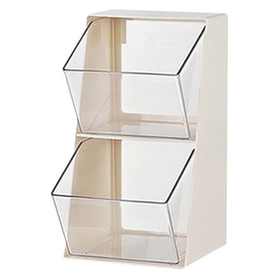 Dengmore Desk Organizer Plastic Tea Bag Divided Storage Organizer Container Box With Lid For Kitchen Cabinet Countertop Pantry Hold Coffee Pods Seasoning Packets Condiments