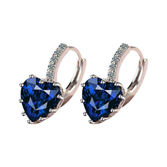 Dengmore Earrings Women Earrings Heart-shaped Zircon Multi-color Fashion Earrings