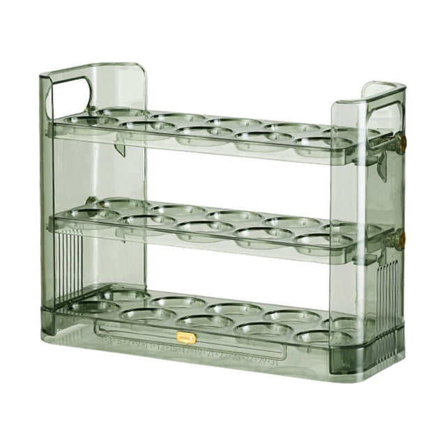 Dengmore Egg Holder for Refrigerator 30 Count 3 Layer Eggs Storage Container for Fridge Kitchen Large Capacity Organizer Egg Dispenser