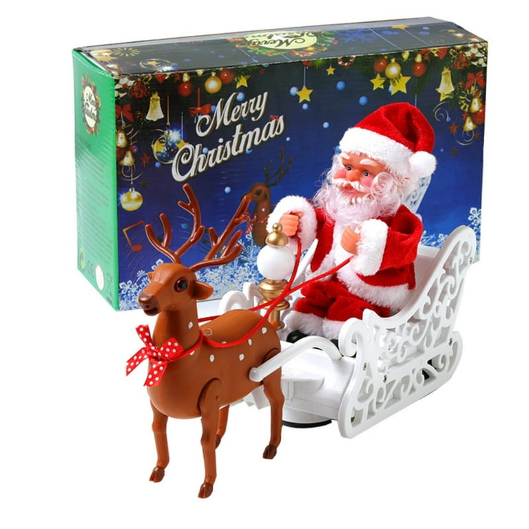 Dengmore Electric Santa and Reindeer Sleigh Toy, Christmas