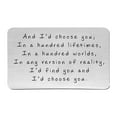 thumbnail image 1 of Dengmore Engraved Metal Greeting Card Postcard Business Card Wallet Clip Card Holiday Greeting Cards, 1 of 5