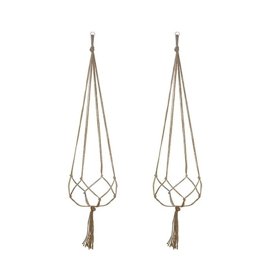 Dengmore Eye Catching Decoration 2PCS Plant Hanger Flower Pot Cotton Rope Wall Plant Holder Indoor Home Decor