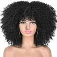 thumbnail image 1 of Dengmore Fashion Wig Curly Hair Explosion High Temperature Silk Rose Mesh Wig Full Head Cover Natural Looking Heat Resistant Fibre Wig for Daily Party Use, 1 of 4