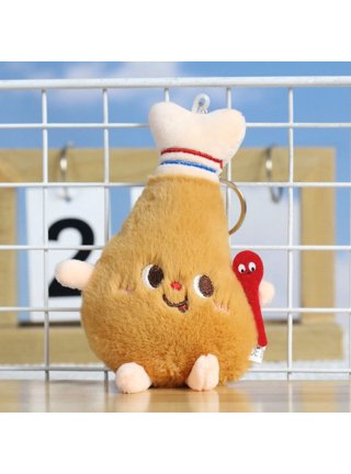 Creative Imitation Fries Hamburger Hot Dog Kawaii Plush Keychain For Women  Men Cute Fashion Bag Pendant Accessorie Car Key chain