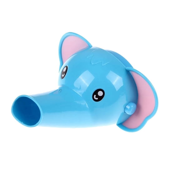 Elephant Shaped Kids Faucet Extender Splash Proof Toddler Water Spout Helper Easy Snap On for Bathroom and Kitchen Hand Washing